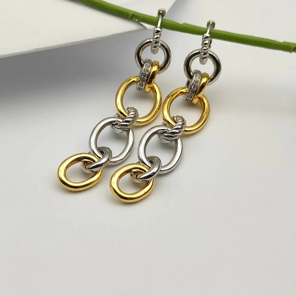 David Yurman Two-Color Mercer Multi-Hoop Earrings - Picture 4 of 6